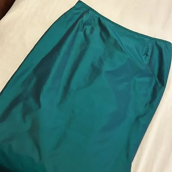 Chetta B maxi skirt- gorgeous teal green, narrow with generous slit - Picture 4 of 7